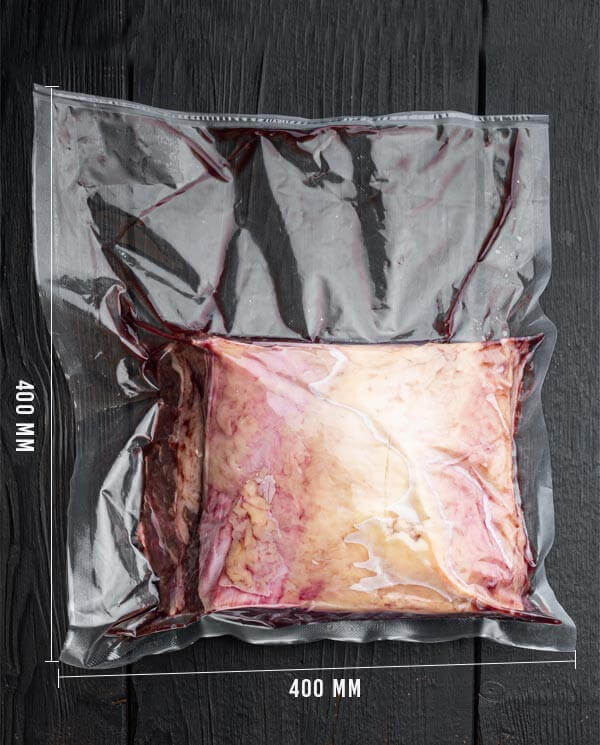 500 Bolsas de vacío de 400x400 mm 75 micras